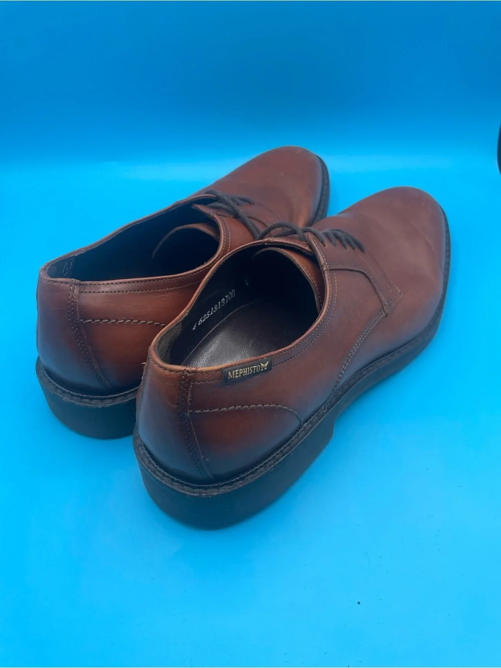 Mephisto Derby Air Jet‎ Brown Leather Shoes